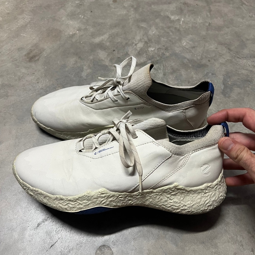 Ecco Biom H5 Performance Golf Shoes White Leather Spikeless Mens 44 US 10-10.5